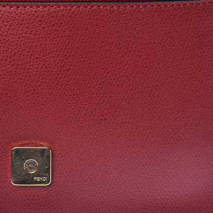 Fendi Vitello Cruise F is Fendi FF 1974 Embossed Medium Envelope Wallet On Chain Fragola Maya Black 15 of 18