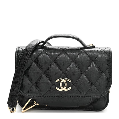 Chanel Caviar Quilted Business Affinity Clutch With Chain Black 1 of 12