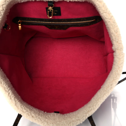 Louis Vuitton Calfskin Monogram Teddy Neverfull MM Black 5 of 10
