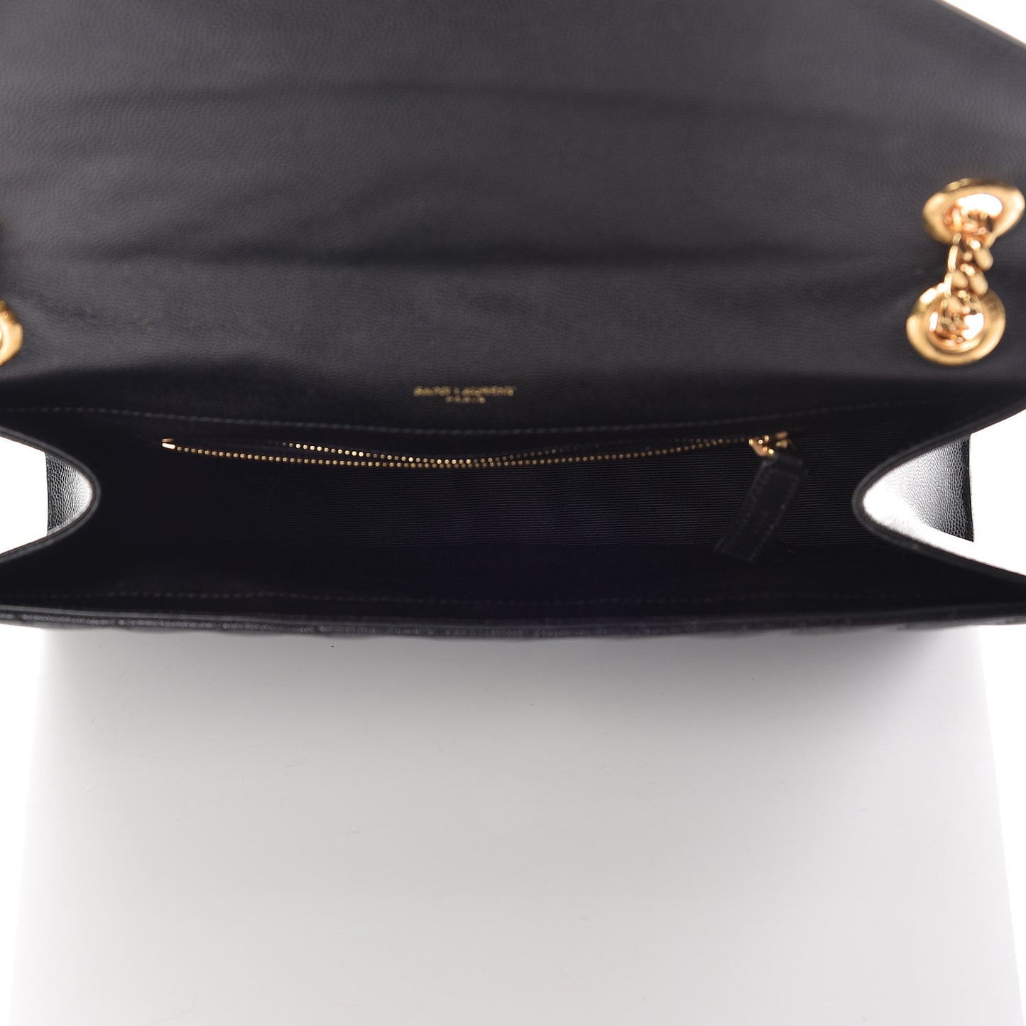 Grain De Poudre Matelasse Chevron Large Monogram Satchel Black
