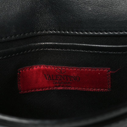 Valentino Garavani Vitello Mini Rockstud Shoulder Flap Bag Black 6 of 9