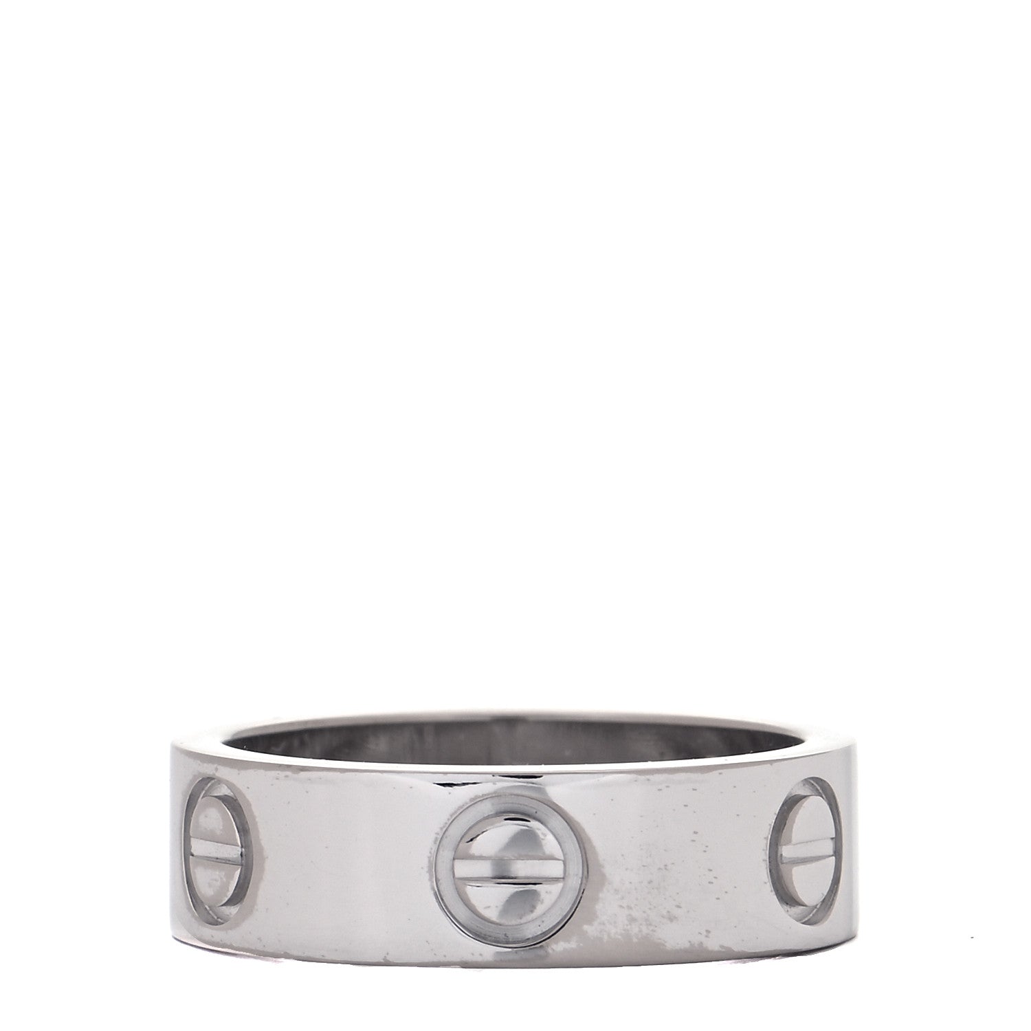 Cartier 18K White Gold 5.5mm LOVE Ring 50 5.25 1 of 5
