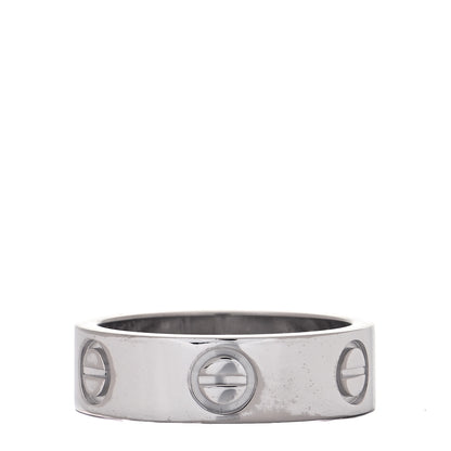 Cartier 18K White Gold 5.5mm LOVE Ring 50 5.25 1 of 5