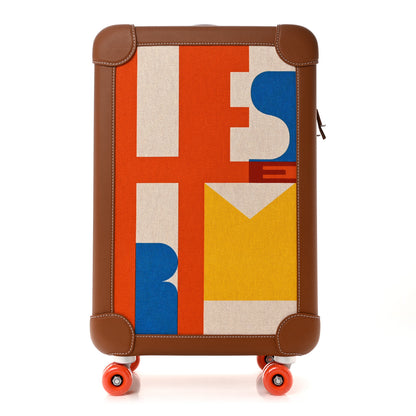 Hermes Canvas Taurillon Regate RMS Rolling Trolley Luggage Multicolor 1 of 9