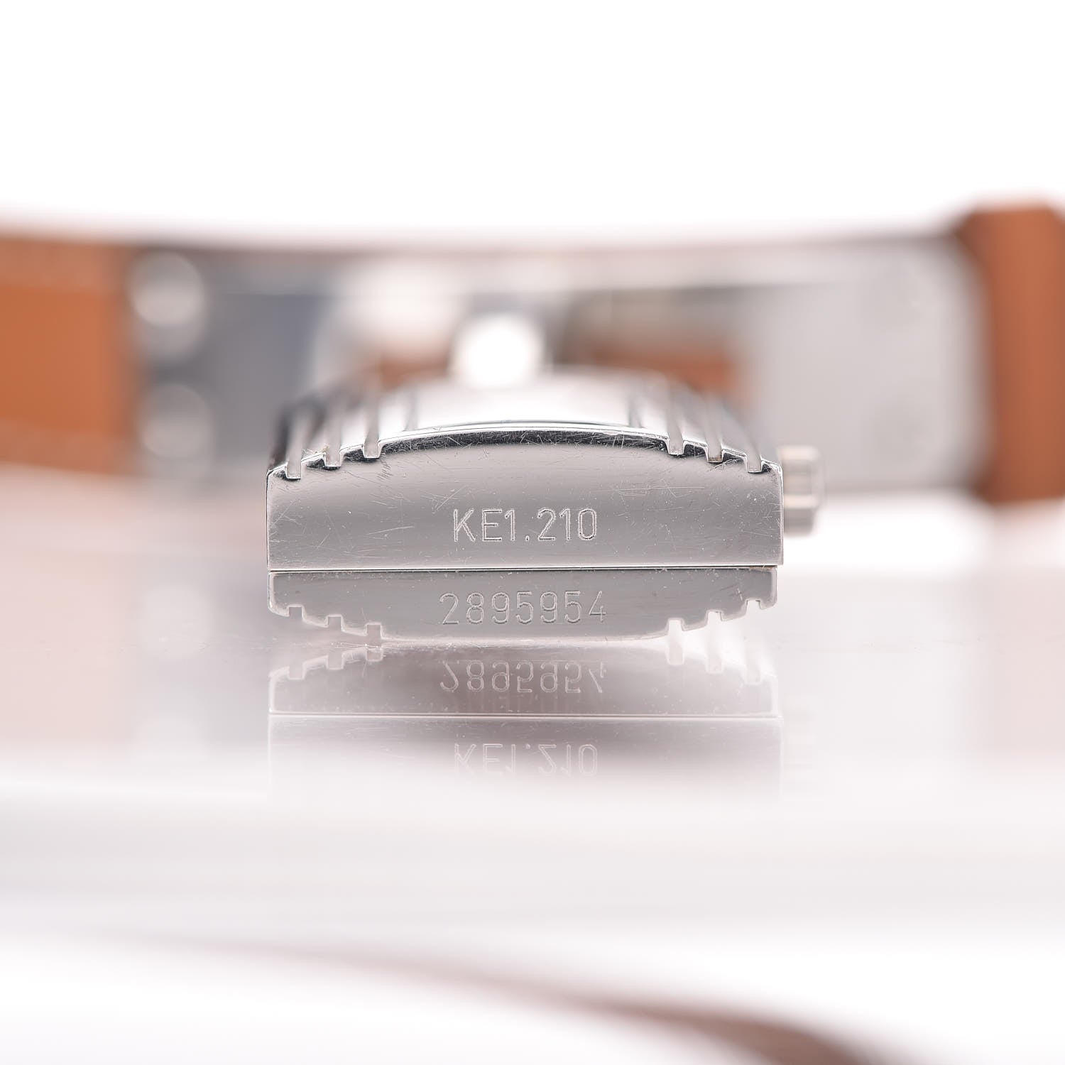 Hermes Stainless Steel Barenia 20mm Kelly Cadena Double Tour Quartz Watch Fauve 5 of 12