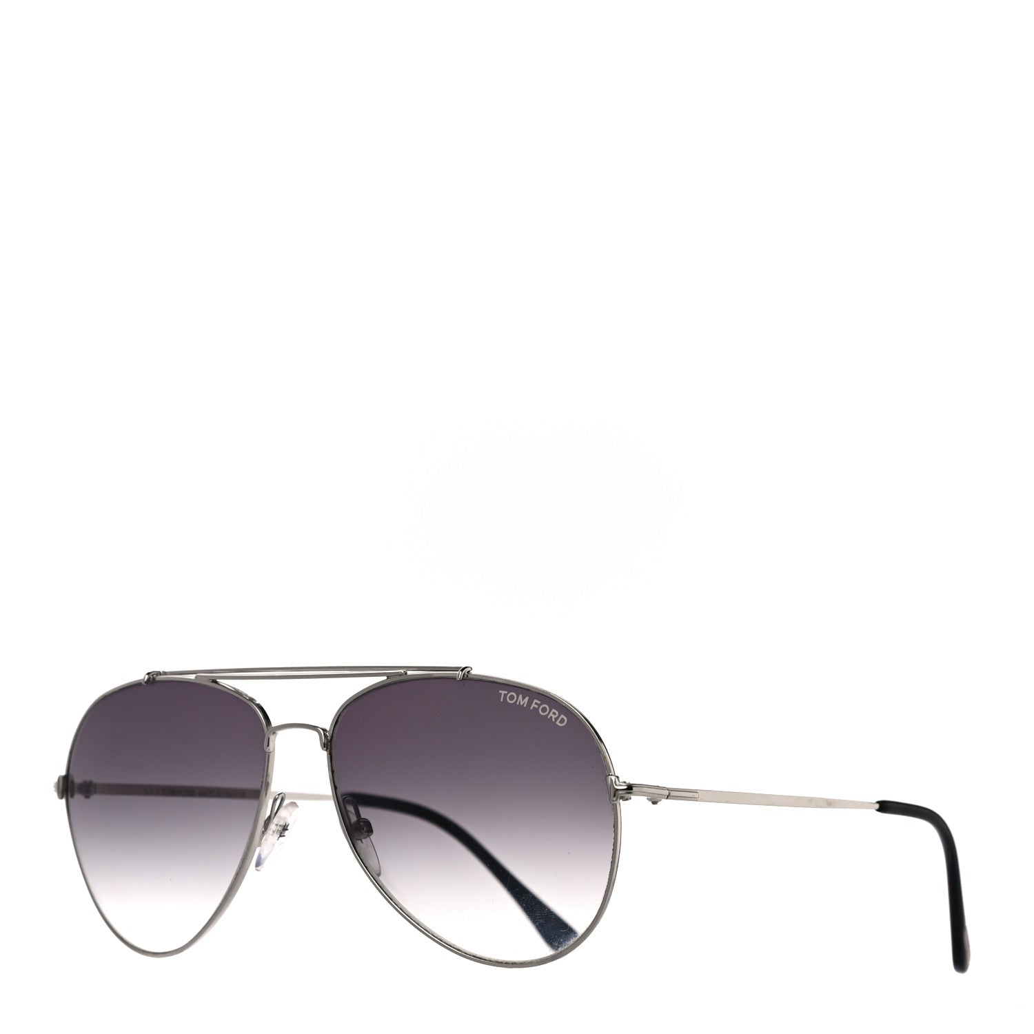 Tom Ford Indiana Aviator Sunglasses TF497 Silver 1 of 7