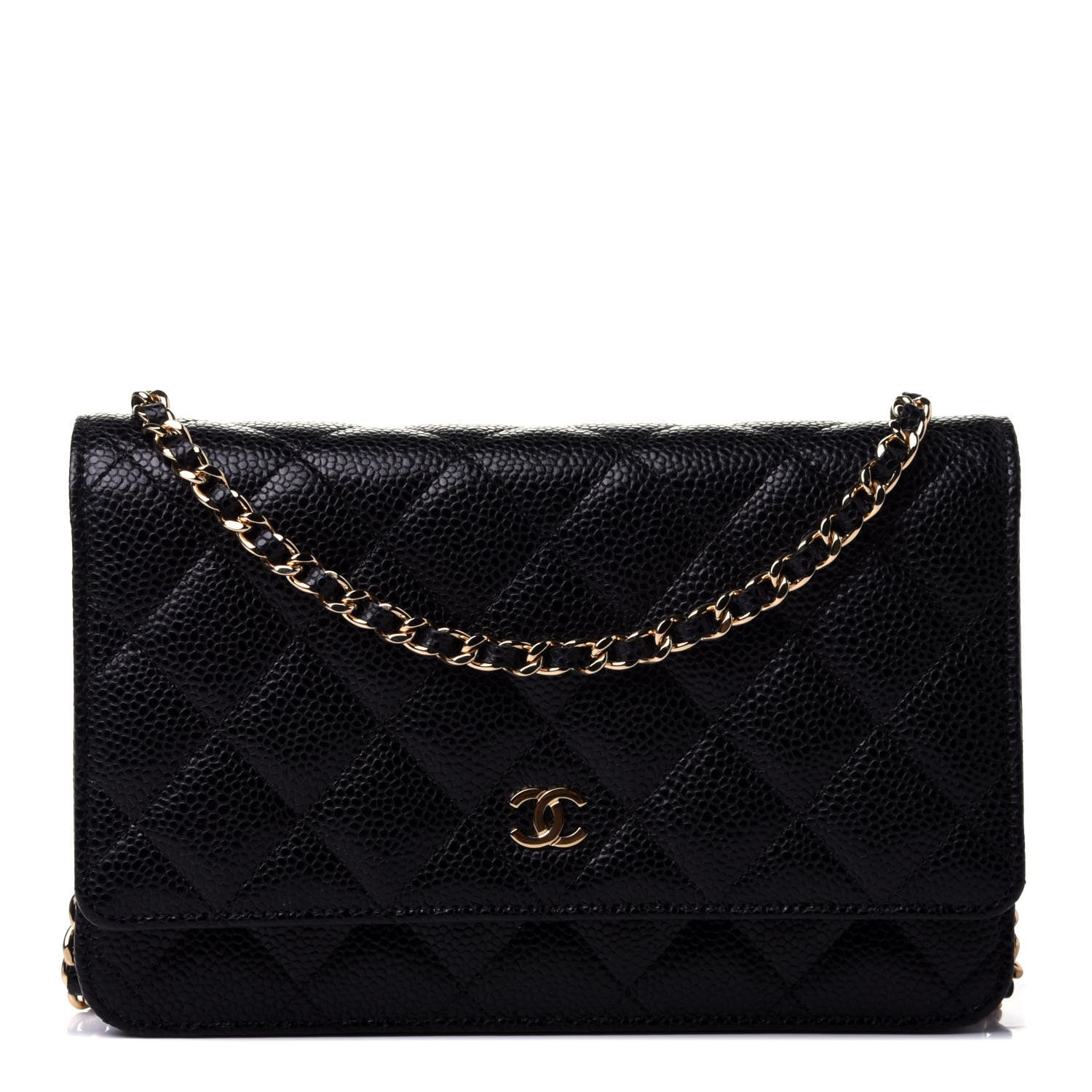 Chanel Caviar Quilted Wallet On Chain WOC Black 1 of 4