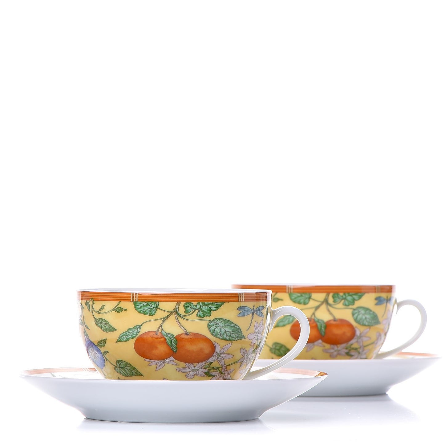 Porcelain La Siesta Breakfast Cup And Saucer Set Of 2