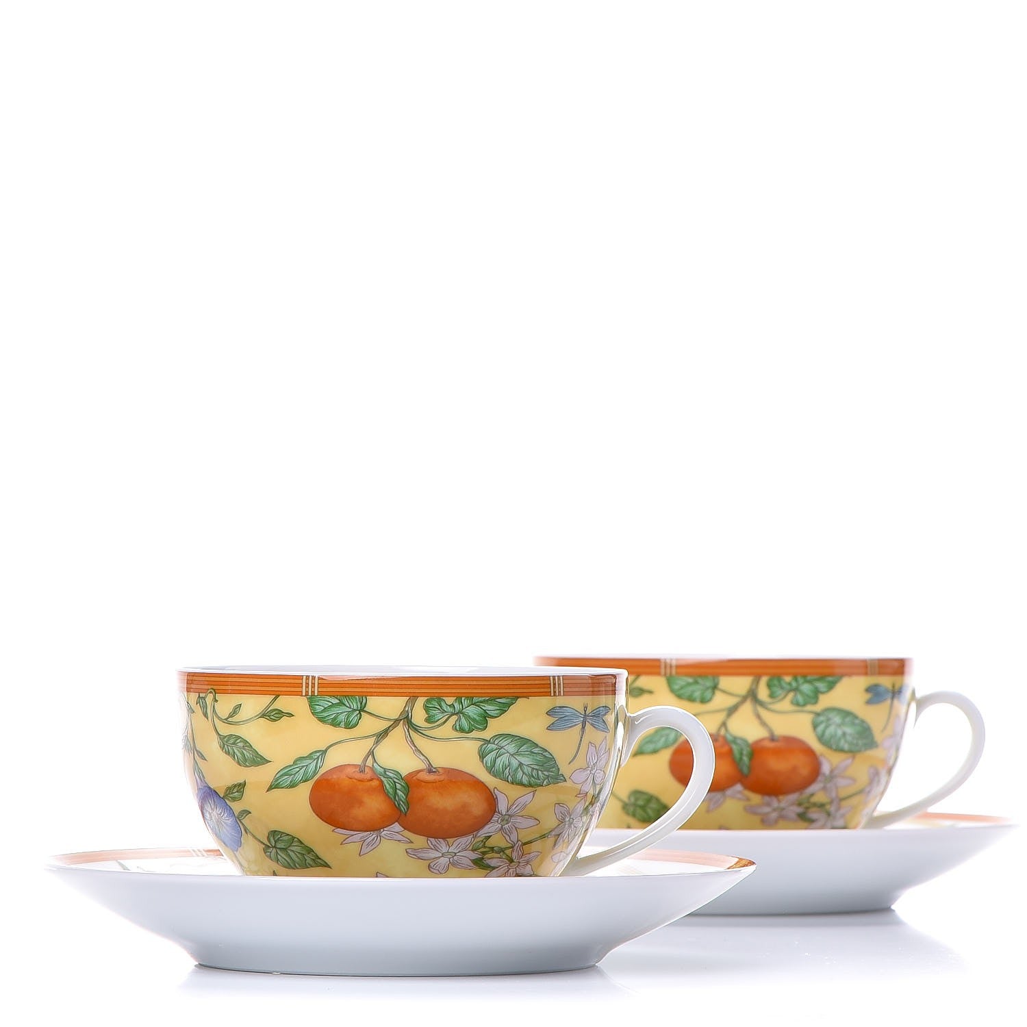 Hermes Porcelain La Siesta Breakfast Cup And Saucer Set Of 2 3 of 11