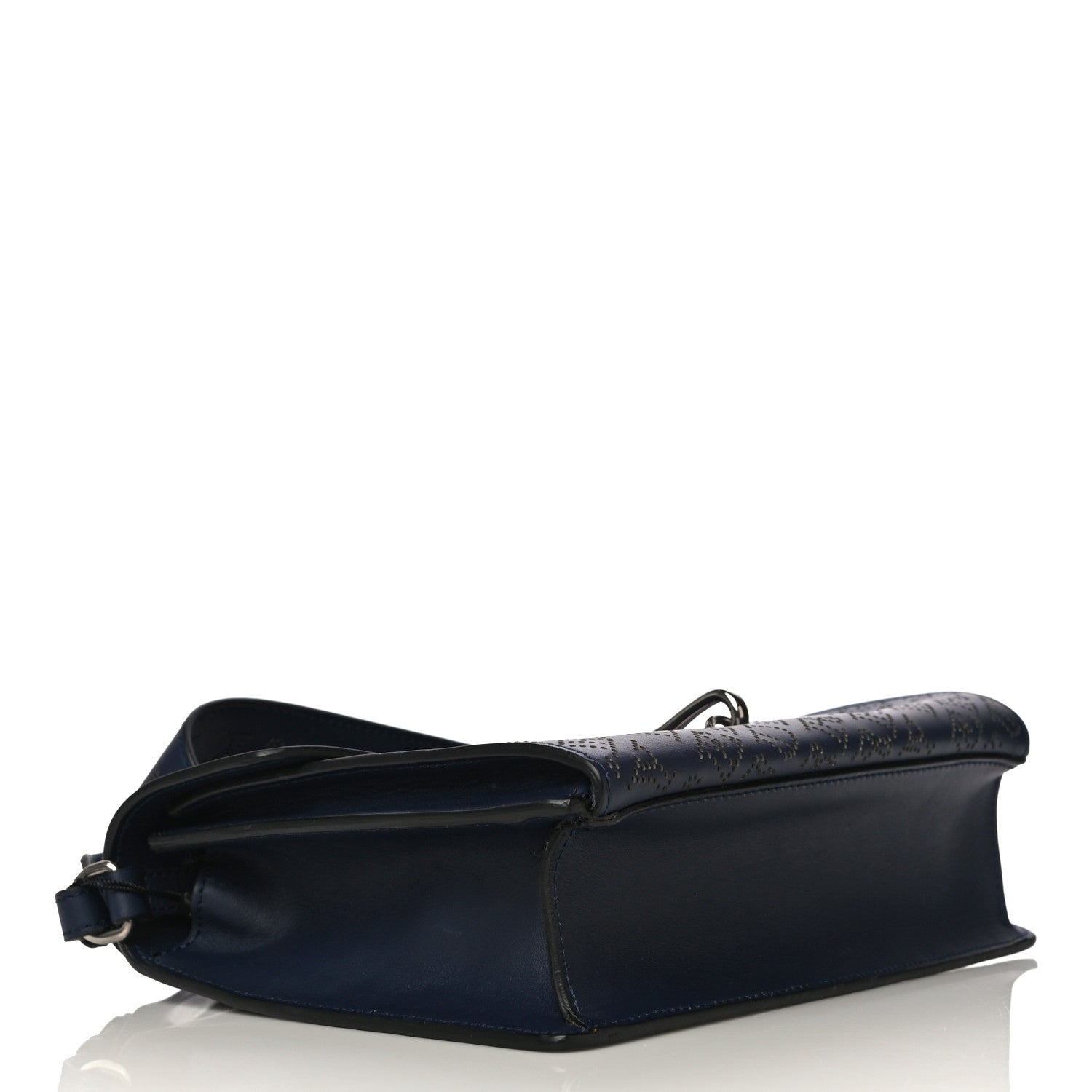 Burberry Calfskin Perforated Small Macken Crossbody Bag Regency Blue 4 of 16