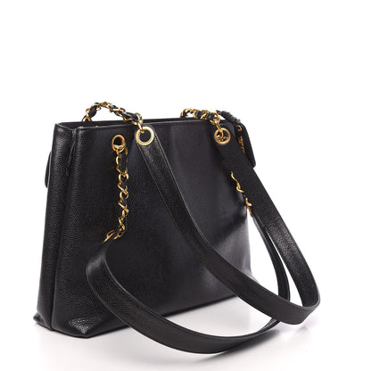Chanel Caviar Flap Shoulder Bag Black 2 of 8