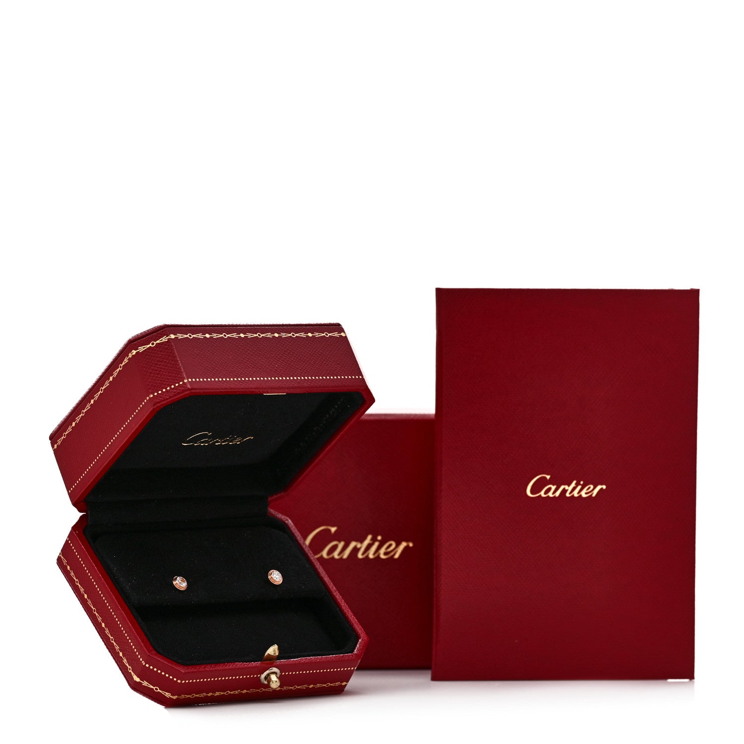 Cartier 18K Pink Gold Diamond MM D'Amour Earrings 6 of 6