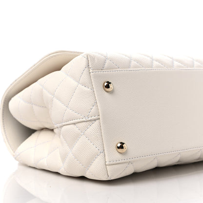 Chanel Caviar Quilted Small Coco Handle Flap White 8 of 9