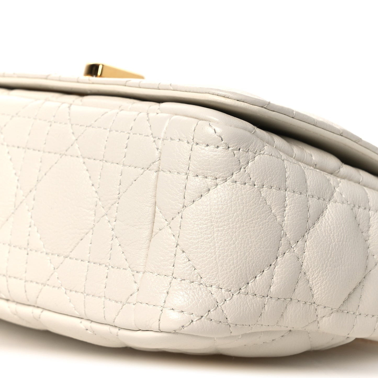 Lambskin Cannage Small Caro Bag Ivory