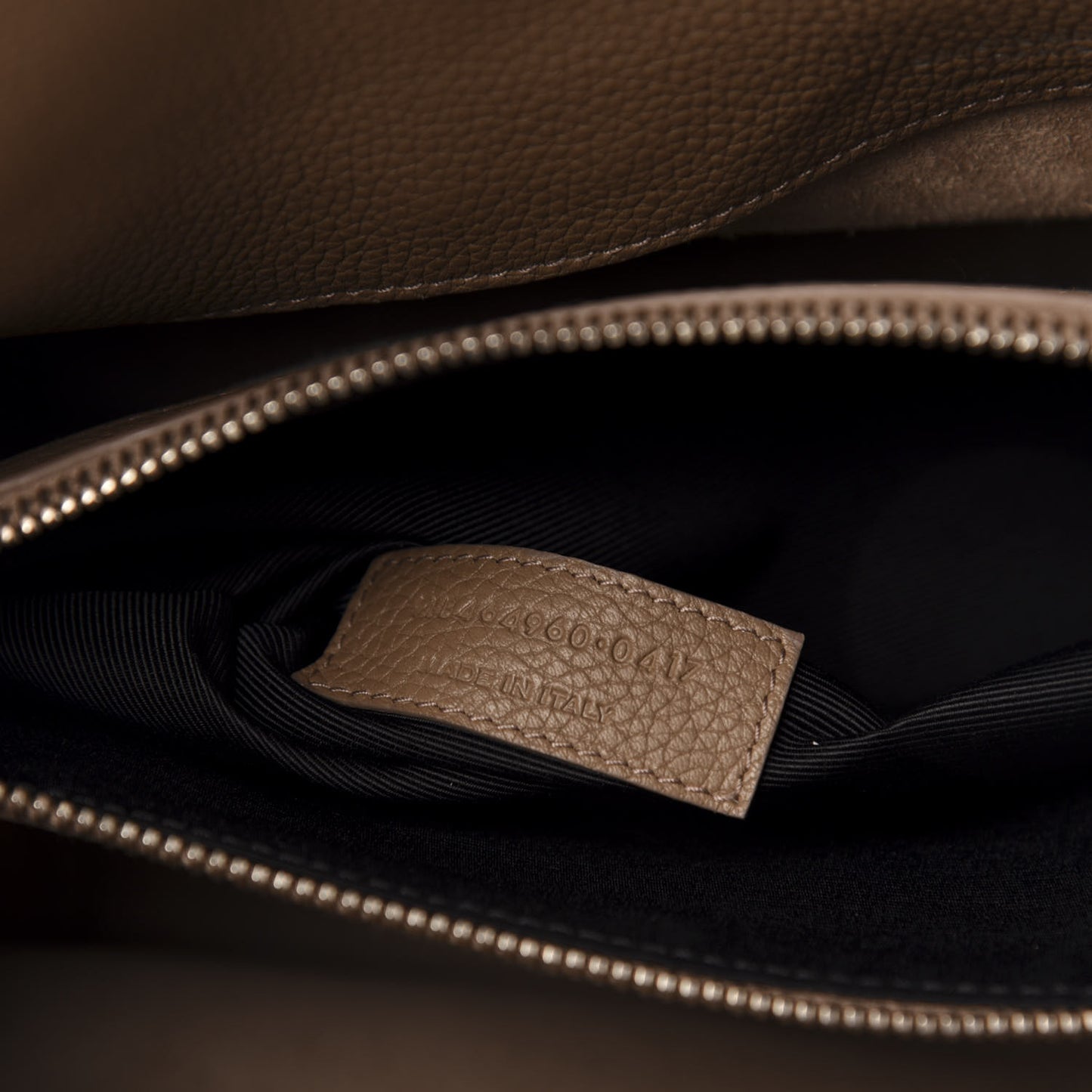 Grained Calfskin Small Supple Sac De Jour Taupe