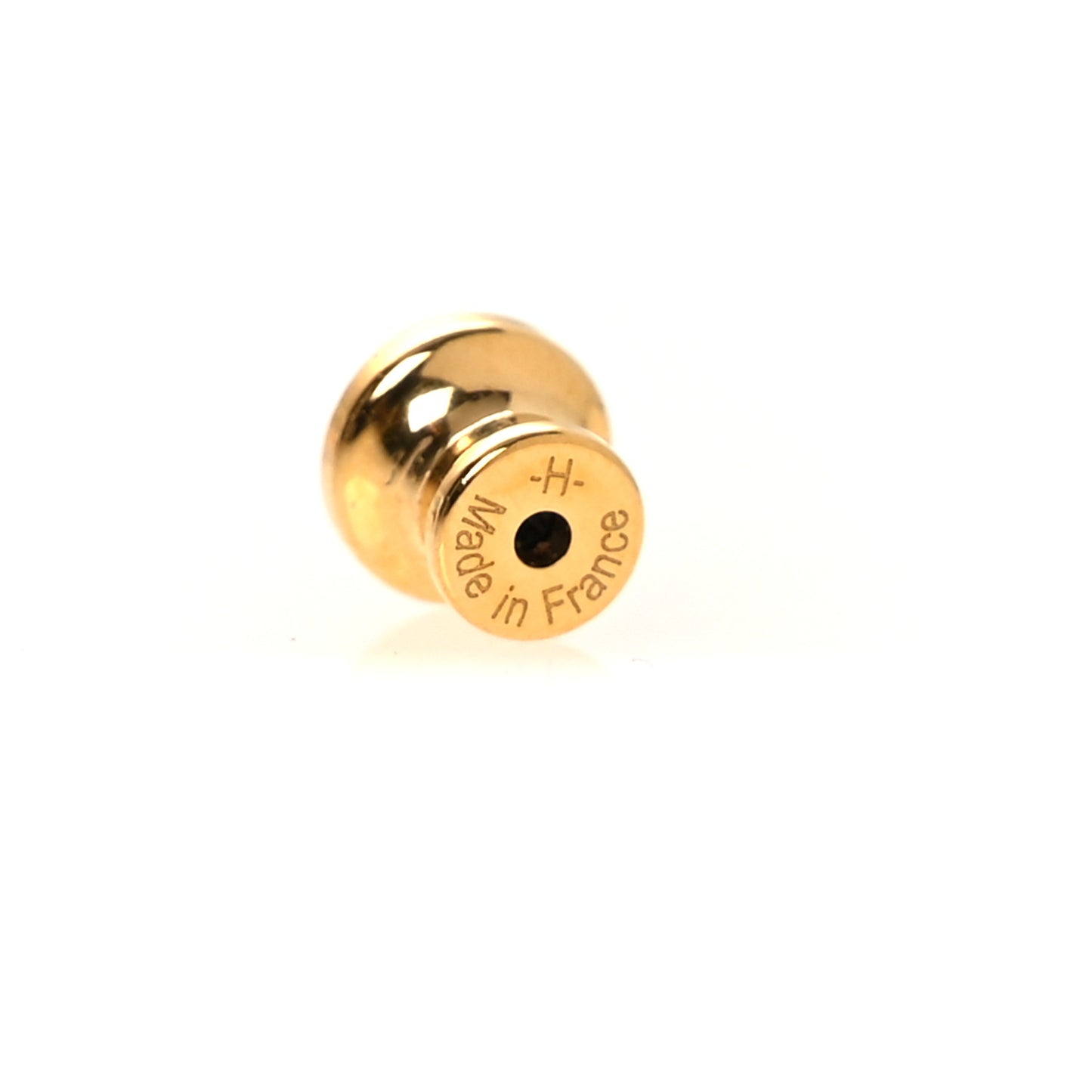 Gold Lacquered Mini Pop H Earrings Rouge Grenat