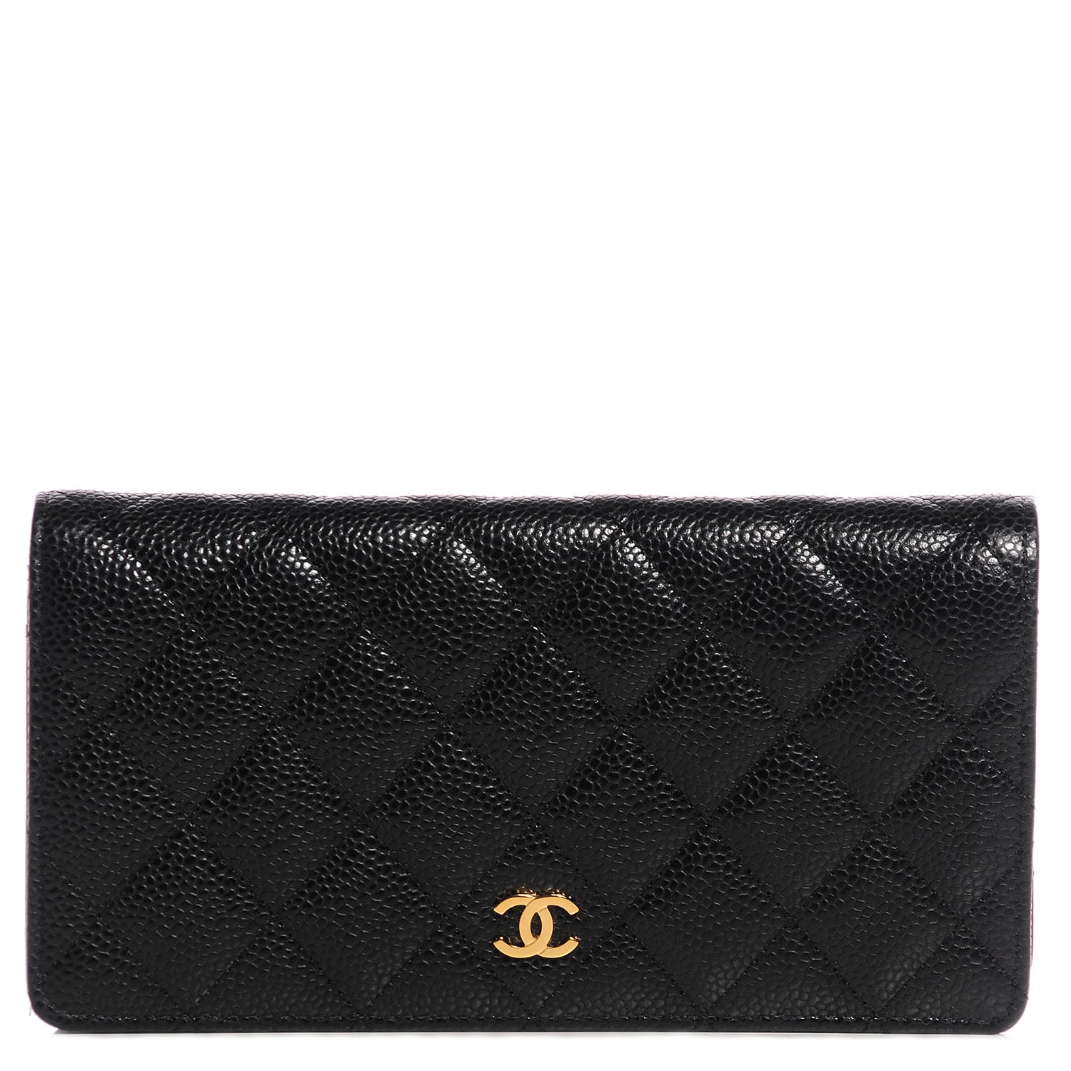 Chanel Caviar Quilted Yen Wallet Black 1 of 8