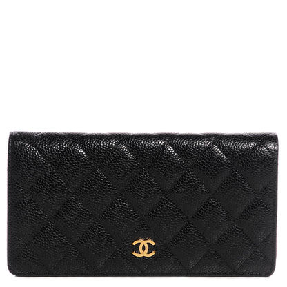 Chanel Caviar Quilted Yen Wallet Black 1 of 8