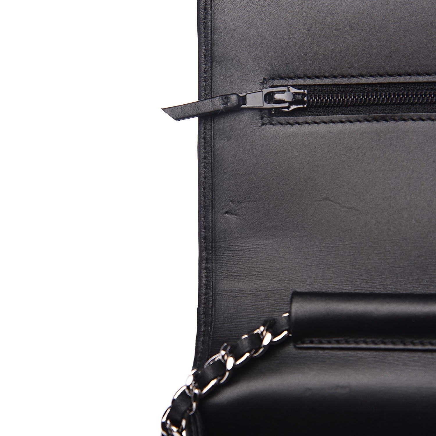 Chanel Calfskin Quilted Cambon Wallet On Chain WOC Black 12 of 13