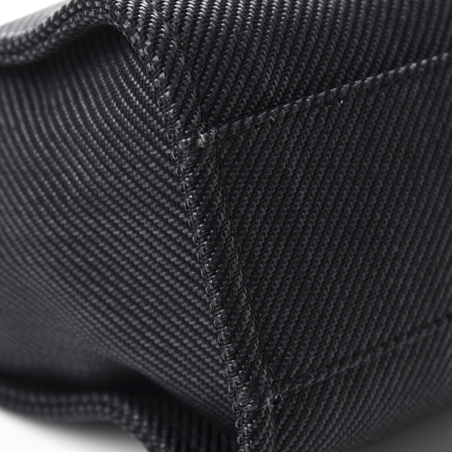 Mixed Fibers Calfskin Small Deauville Tote Black