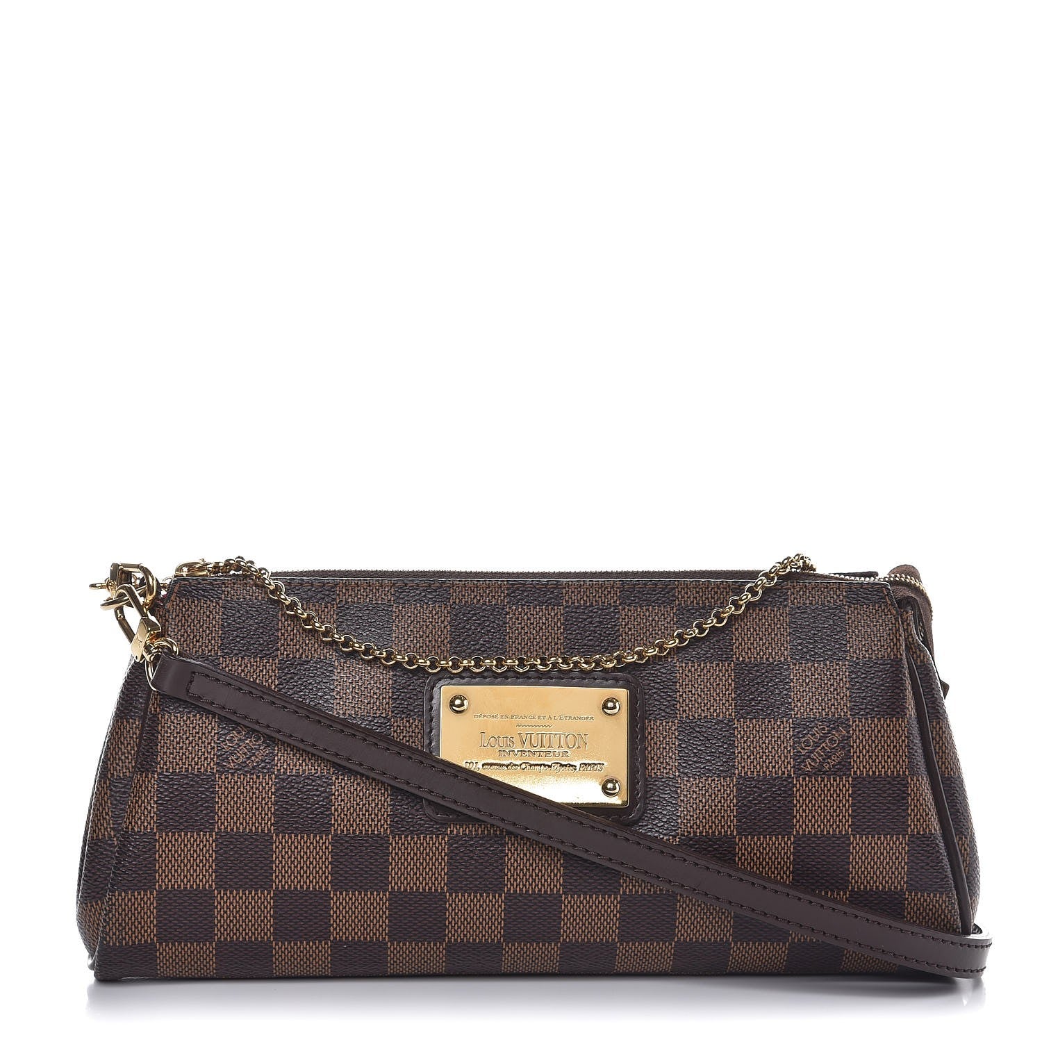 Louis Vuitton Damier Ebene Eva Clutch 1 of 7
