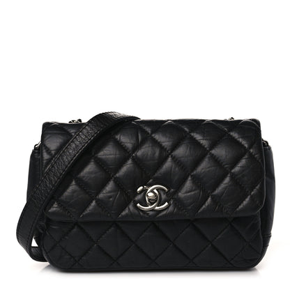 Chanel Aged Calfskin Quilted Mini Lady Pearly Flap Black 1 of 9