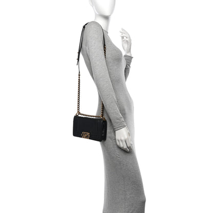 Chanel Glazed Calfskin Small Boy Flap Black 2 of 16