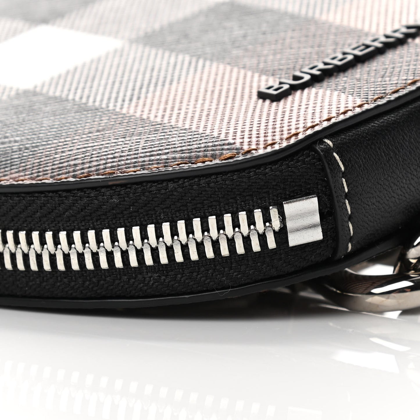 E-Canvas Giant Check Pouch Dark Birch