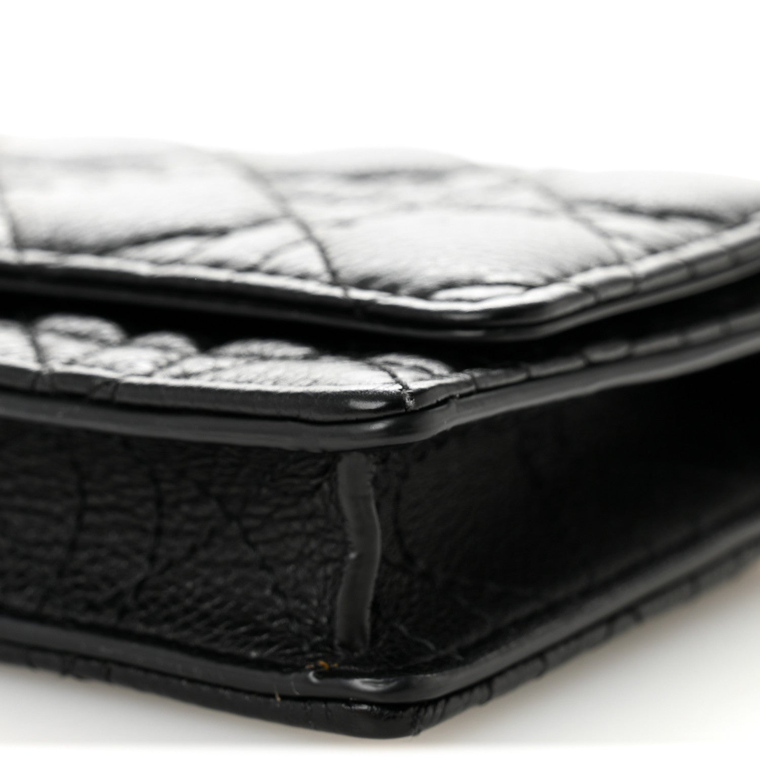 Christian Dior Supple Calfskin Caro Pouch with Chain Black 8 of 9