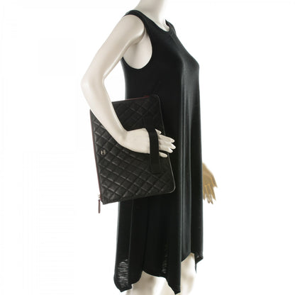 Chanel Caviar Quilted Large Slide Pouch Black 2 of 7
