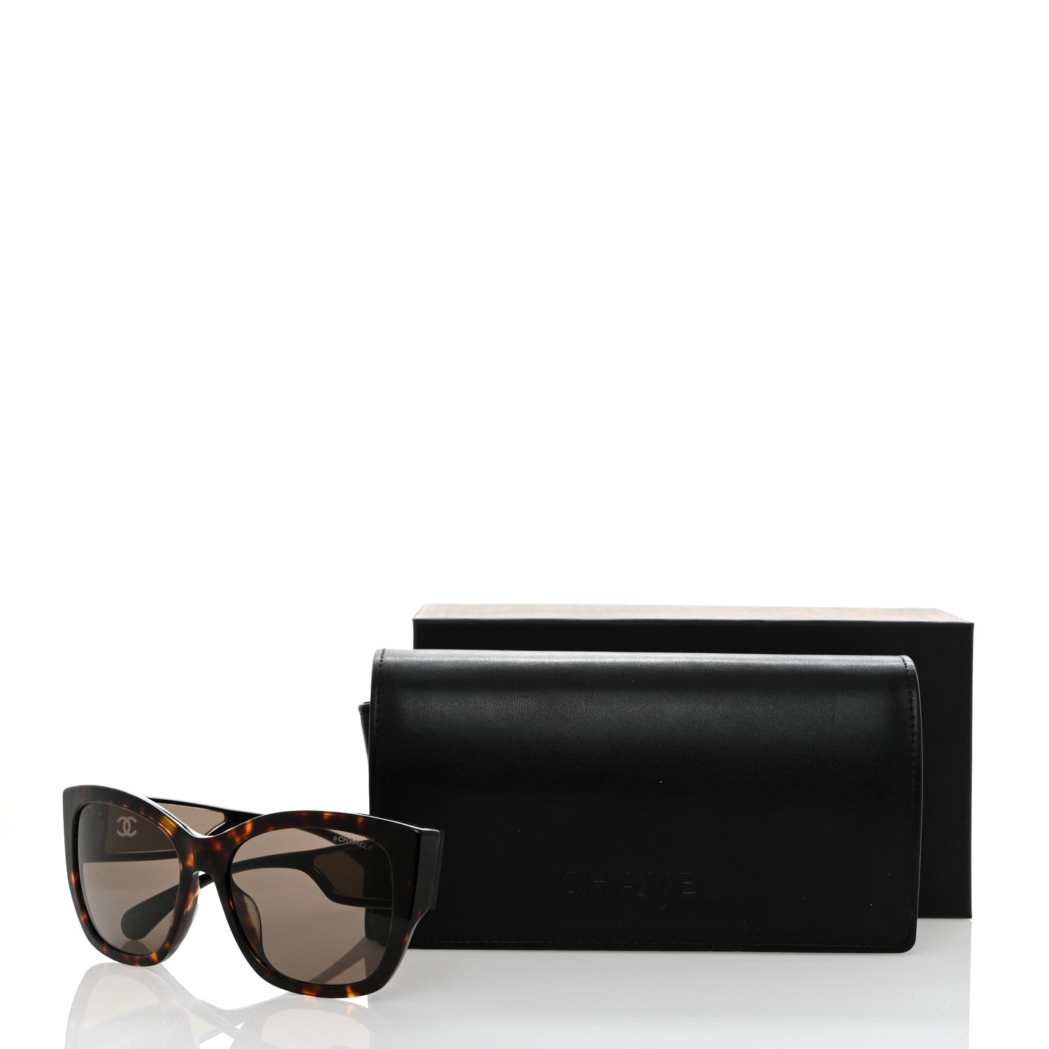 Chanel Acetate Butterfly Signature CC Sunglasses 5429-A Dark Tortoise 8 of 8