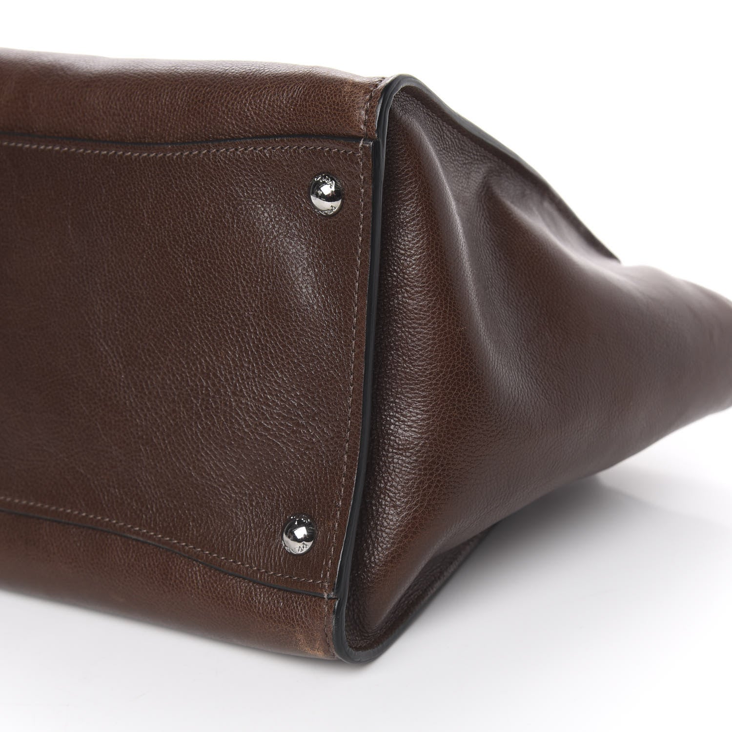 Prada Glace Calfskin Small Twin Pocket Tote Bruciato 9 of 10