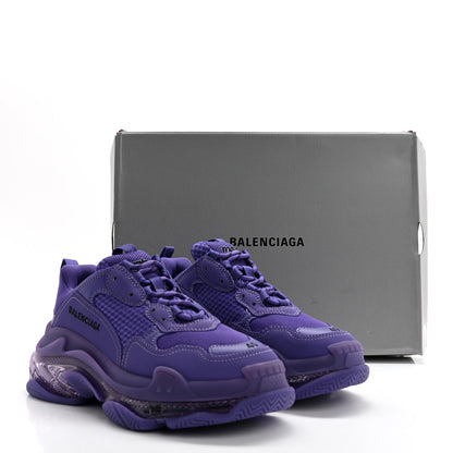 Balenciaga Fabric Mesh Clear Sole Womens Triple S Sneakers 40 Purple 7 of 7