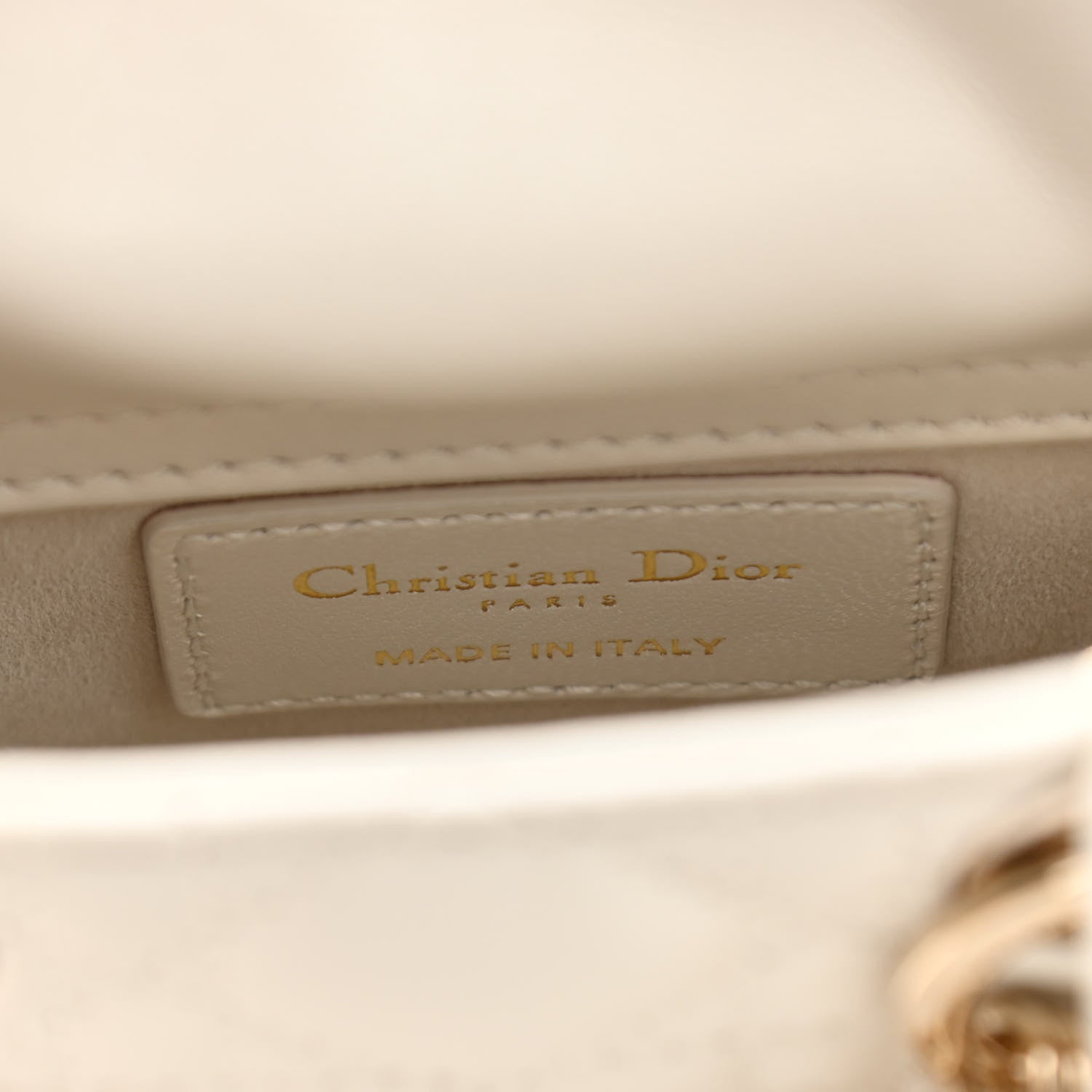 Christian Dior Lambskin Cannage Micro Lady Dior White 6 of 11
