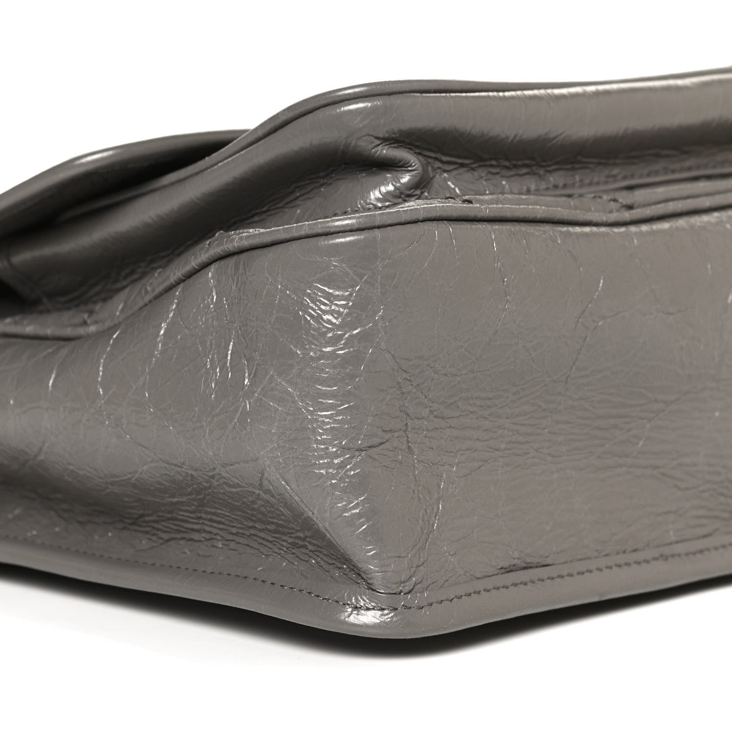 Saint Laurent Crinkled Calfskin Matelasse Monogram Medium Niki Chain Satchel Fog 11 of 14