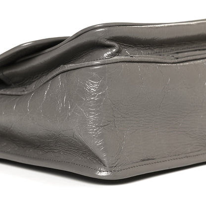 Saint Laurent Crinkled Calfskin Matelasse Monogram Medium Niki Chain Satchel Fog 11 of 14