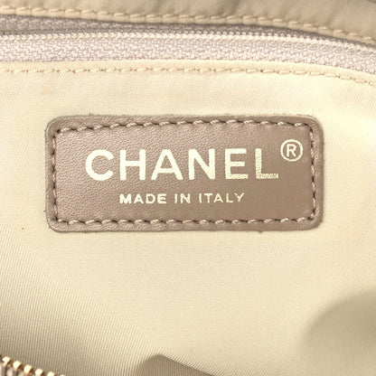 Chanel Nylon Travel Bowler Beige 5 of 9