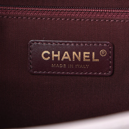 Chanel Calfskin Quilted Large Gold Bar Top Handle Flap Light Pink 5 of 12