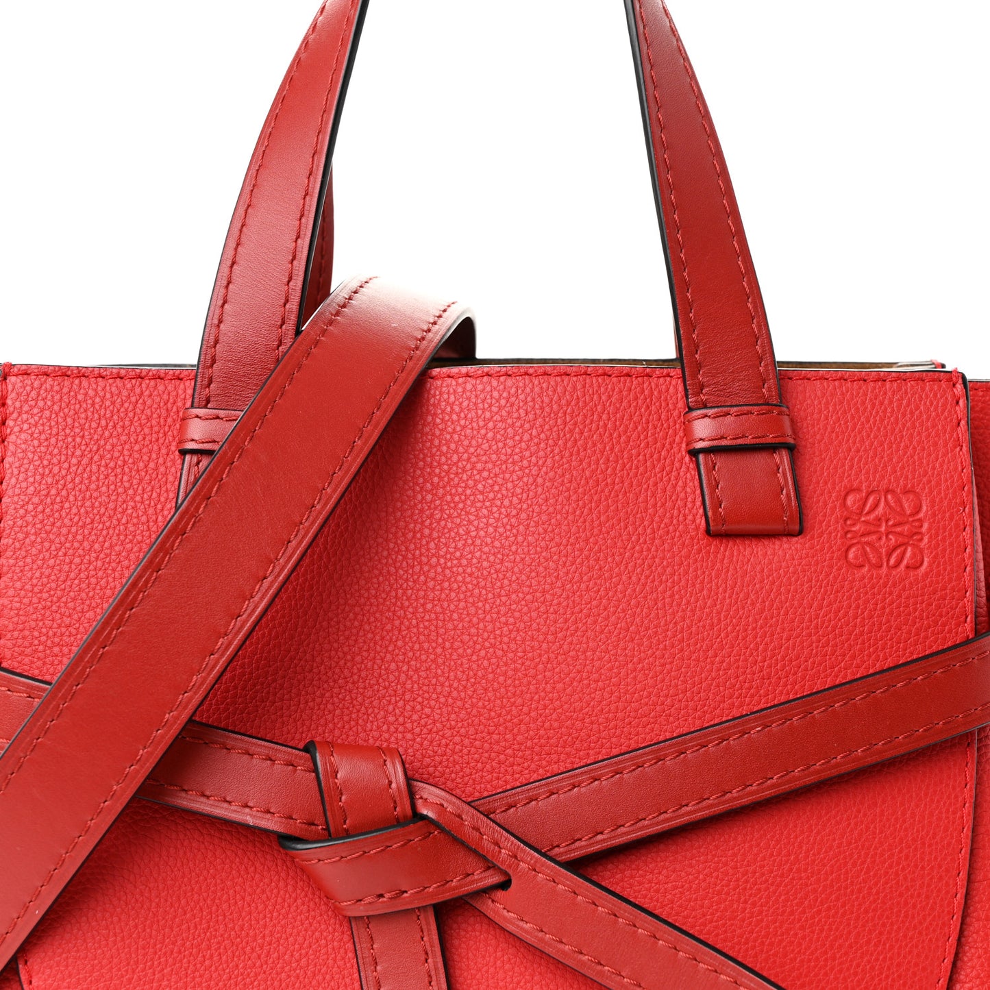 Calfskin Small Gate Tote Scarlet Red