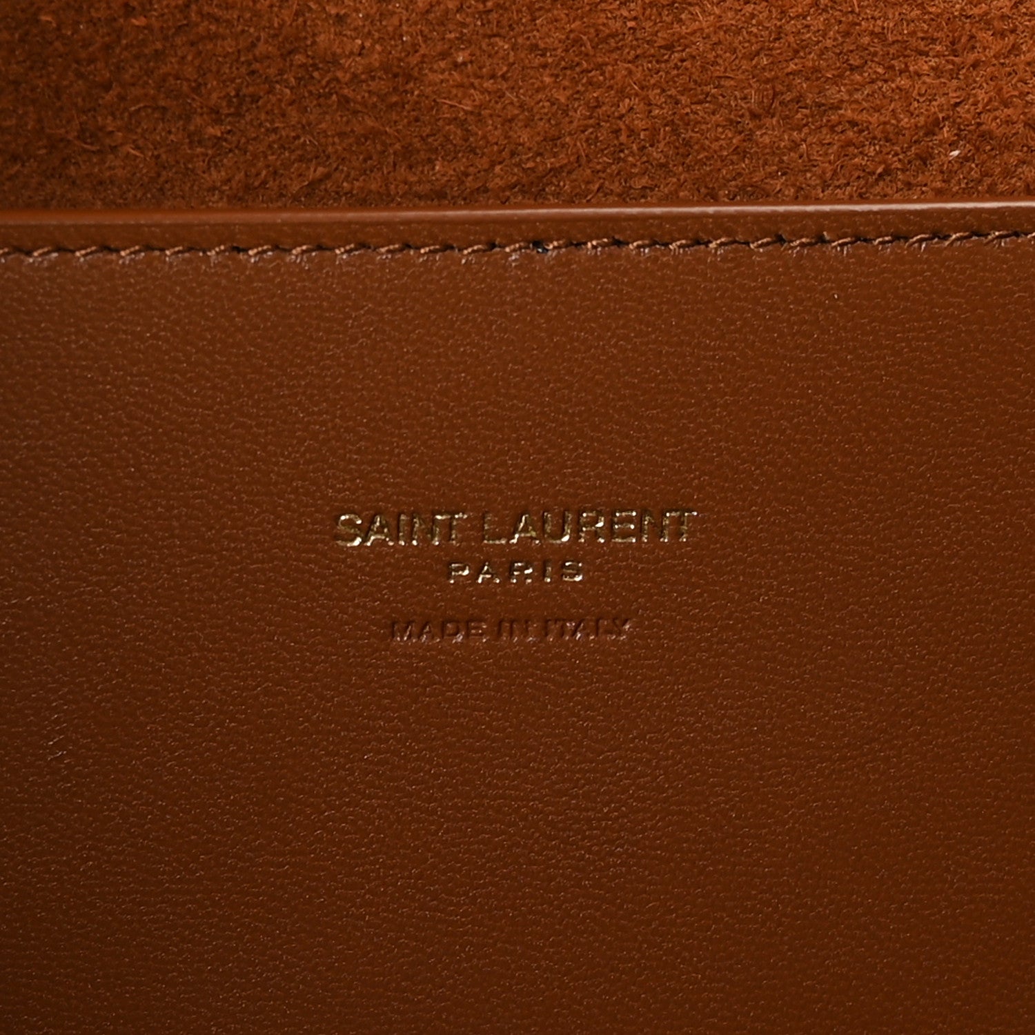 Saint Laurent Calfskin Crocodile Embossed Suede Medium Reversible Monogram Kate Satchel Military Taupe 6 of 9