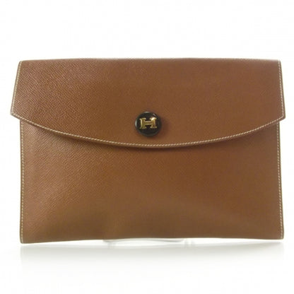 Hermes Epsom Leather Rio Clutch Gold 1 of 10