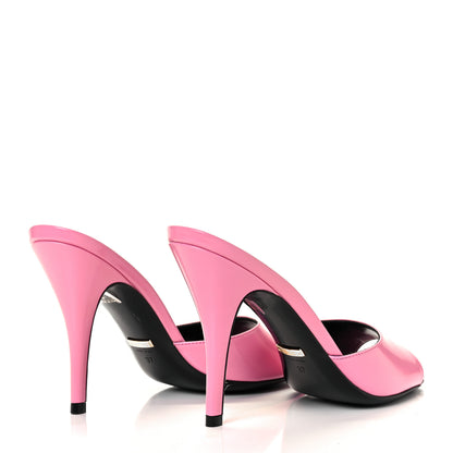 Gucci Patent Calfskin High Heel Slides 37 Pink Plexi 4 of 7
