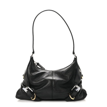 Givenchy Shiny Calfskin Small Harness Voyou Shoulder Bag Black 1 of 10