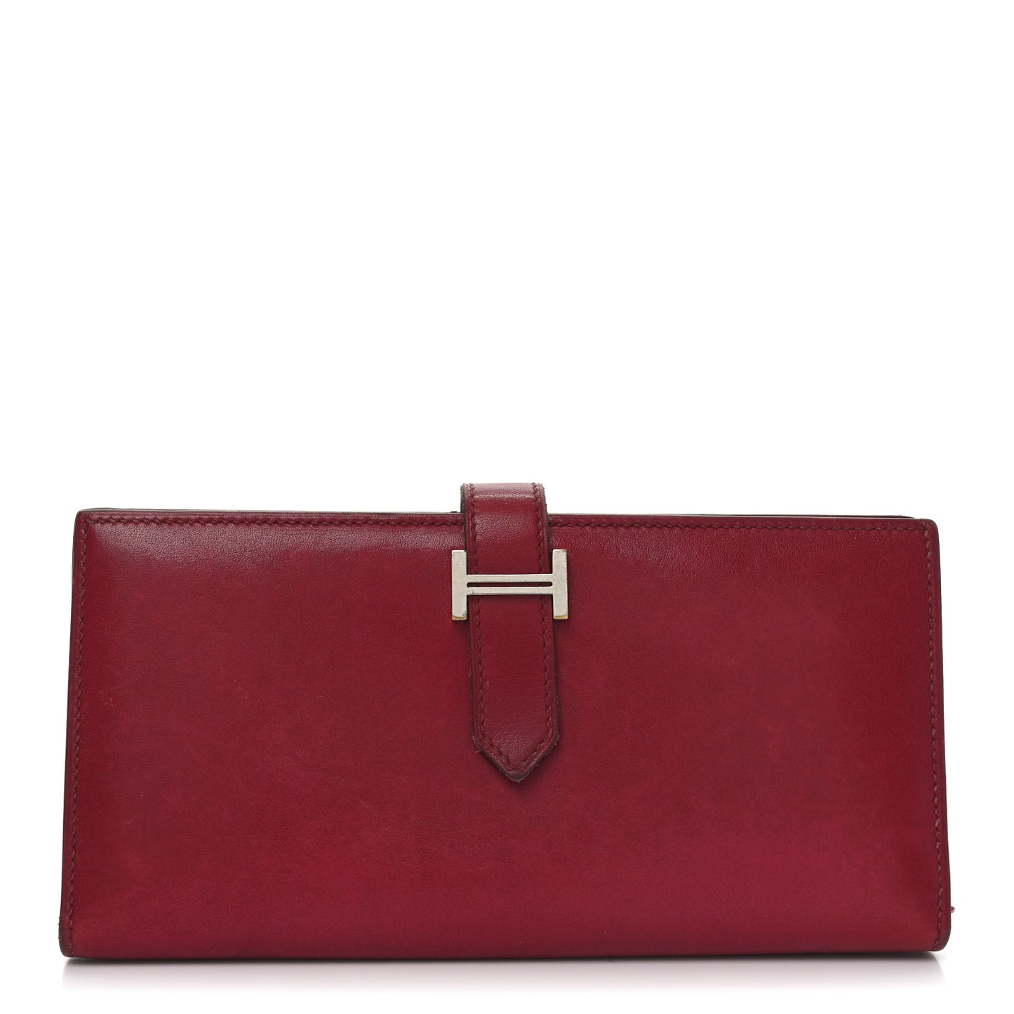 Tadelakt Bearn Gusset Wallet Rouge Vif
