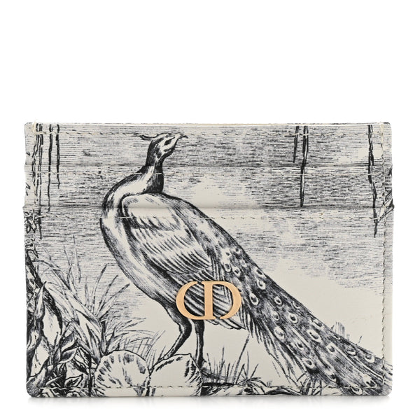Dior カード　チップ　オブジェ Christian Dior Calfskin Printed Toile De Jouy Lady Dior Card