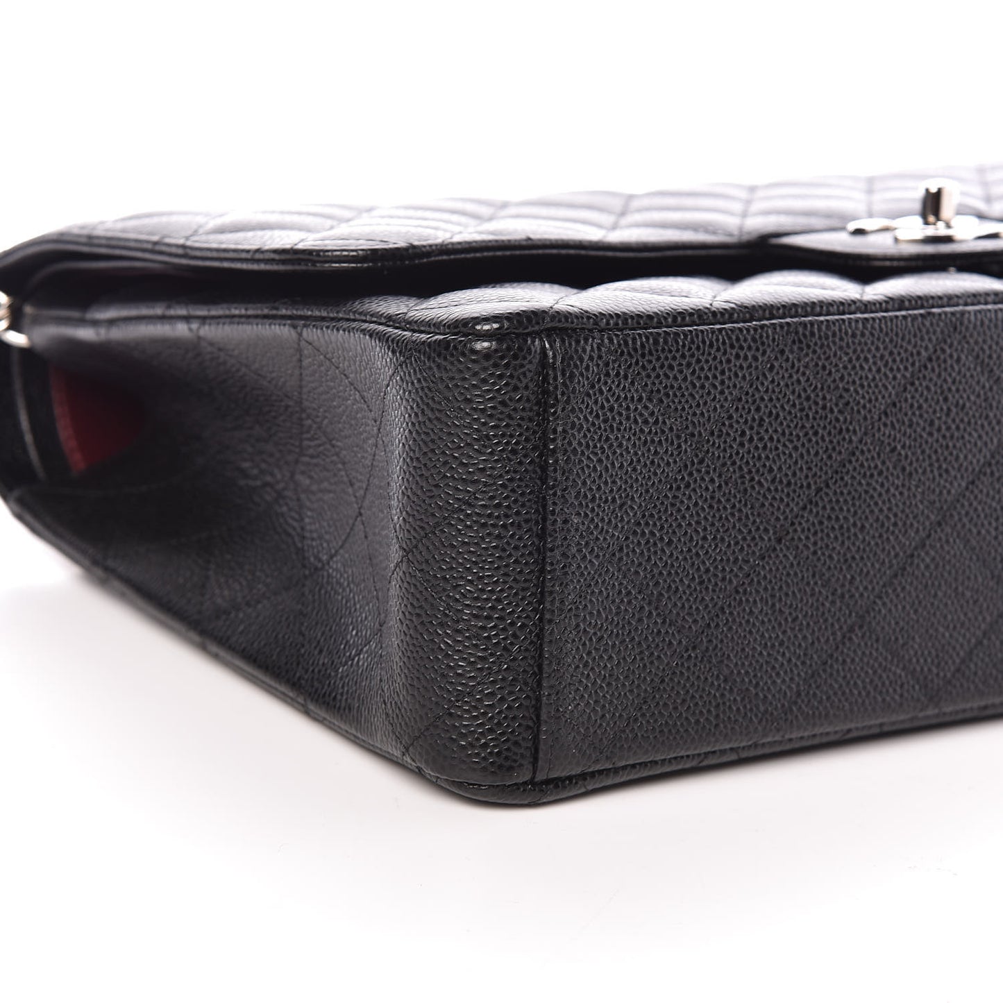 Caviar Quilted Maxi Double Flap Black