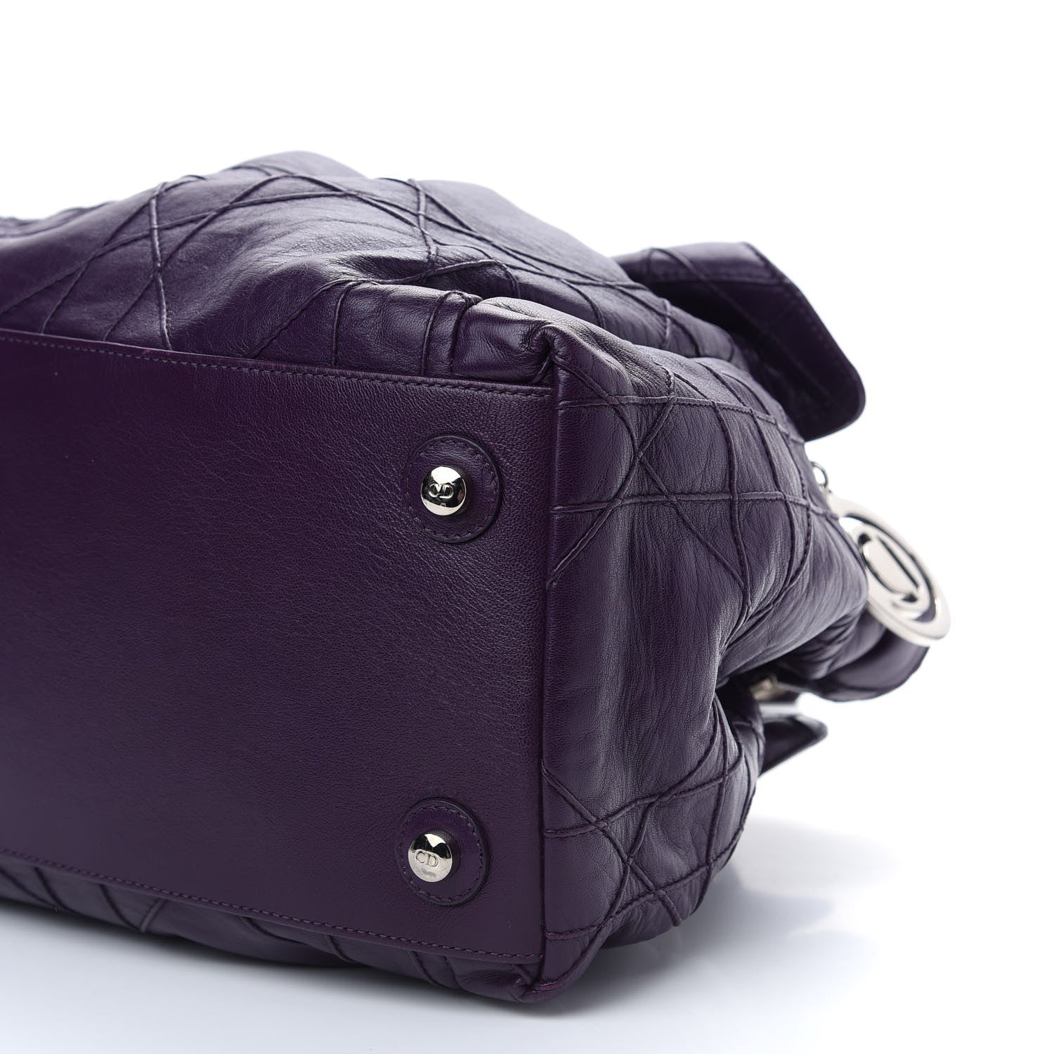 Christian Dior Lambskin Cannage Medium Le Trente Tote Purple 8 of 8