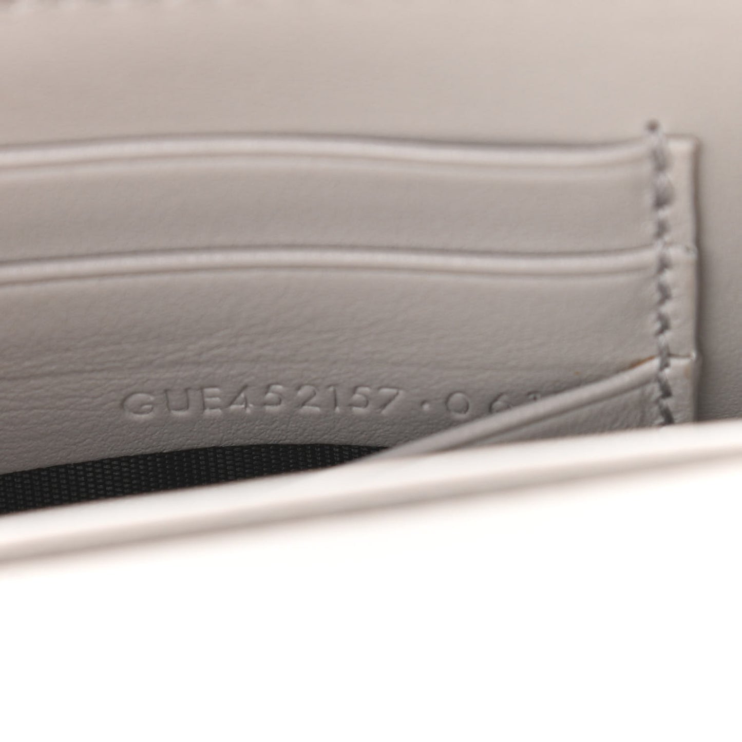 Calfskin Crocodile Embossed Monogram Sunset Chain Wallet Light Grey