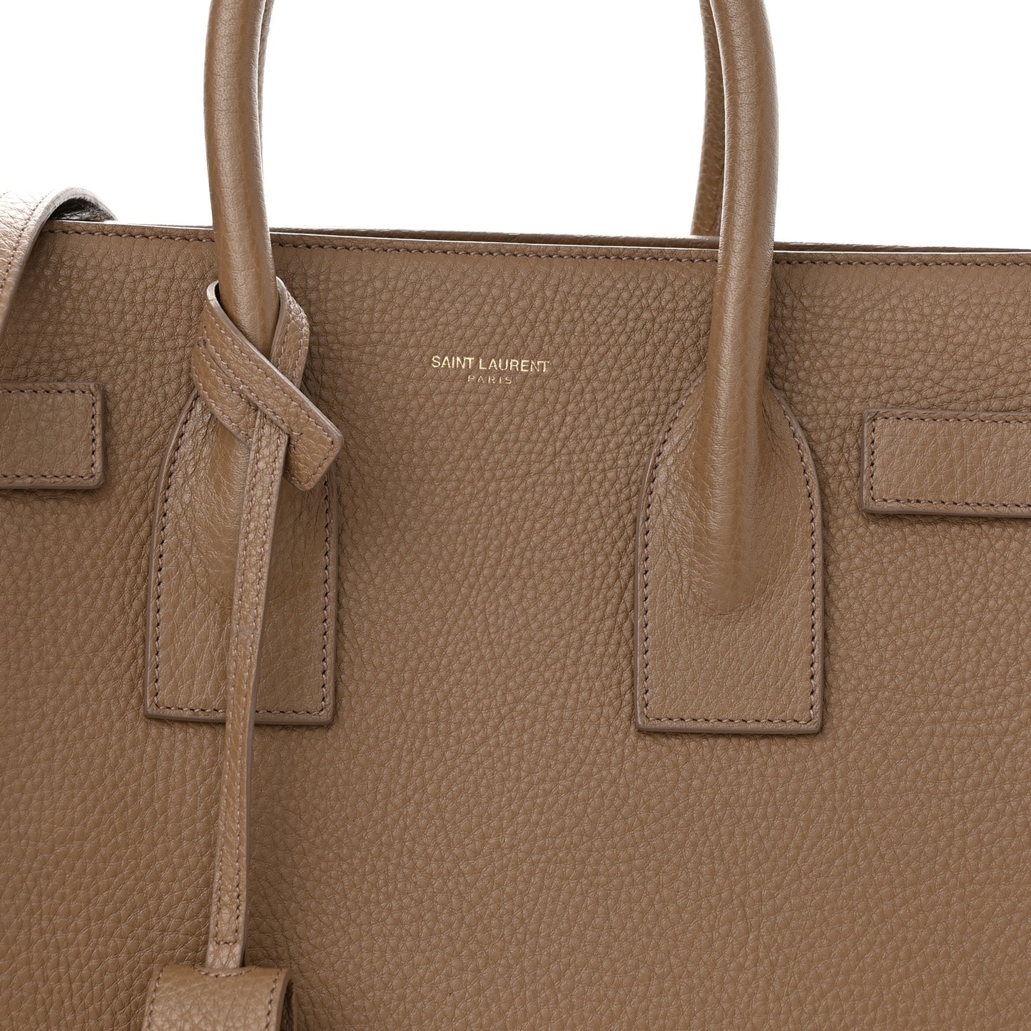 Grained Calfskin Small Sac De Jour Taupe