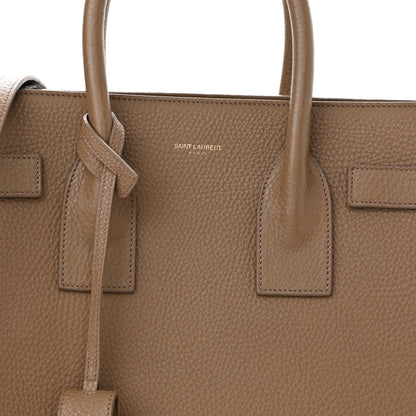 Saint Laurent Grained Calfskin Small Sac De Jour Taupe 7 of 9